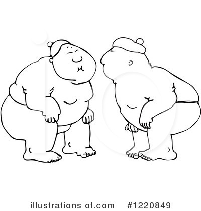 Royalty-Free (RF) Sumo Wrestler Clipart Illustration by djart - Stock Sample #1220849