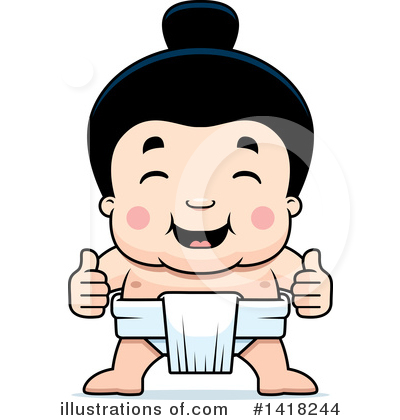 Sumo Wrestler Clipart #1418244 by Cory Thoman