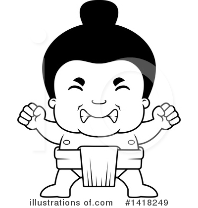 Royalty-Free (RF) Sumo Wrestler Clipart Illustration by Cory Thoman - Stock Sample #1418249