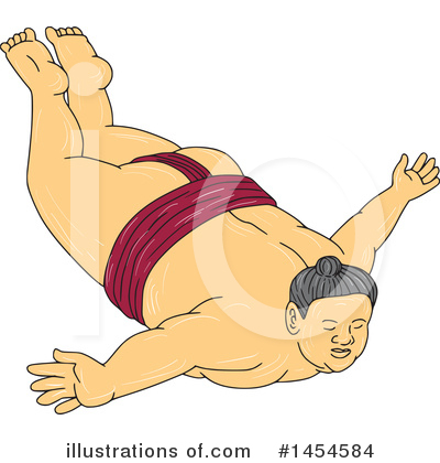 Royalty-Free (RF) Sumo Wrestler Clipart Illustration by patrimonio - Stock Sample #1454584