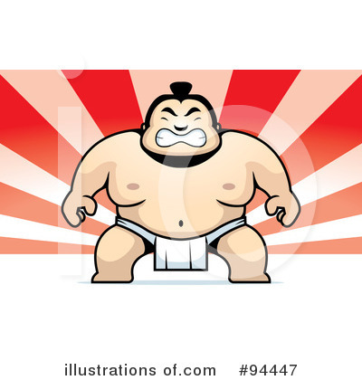 Royalty-Free (RF) Sumo Wrestler Clipart Illustration by Cory Thoman - Stock Sample #94447