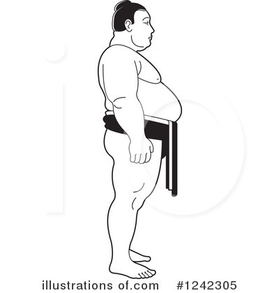 Royalty-Free (RF) Sumo Wrestling Clipart Illustration by Lal Perera - Stock Sample #1242305