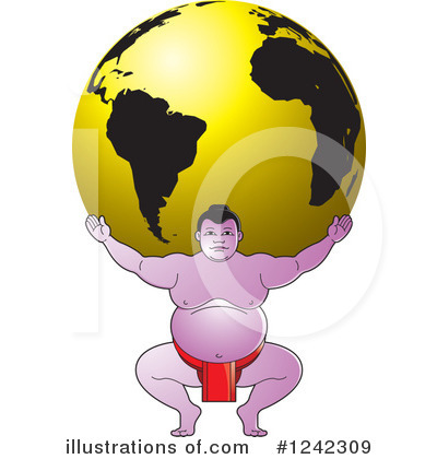 Sumo Wrestling Clipart #1242309 by Lal Perera