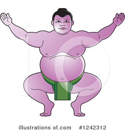 Royalty-Free (RF) Sumo Wrestling Clipart Illustration by Lal Perera - Stock Sample #1242312