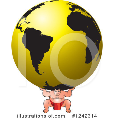 Wrestling Clipart #1242314 by Lal Perera