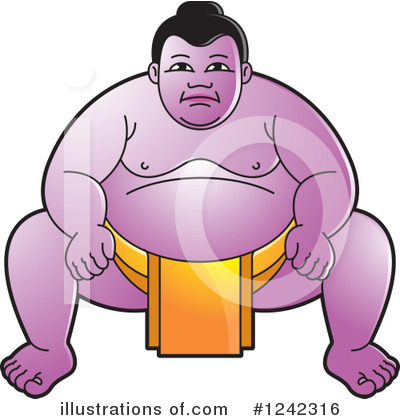 Royalty-Free (RF) Sumo Wrestling Clipart Illustration by Lal Perera - Stock Sample #1242316