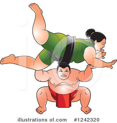 Sumo Wrestling Clipart #1242320 by Lal Perera