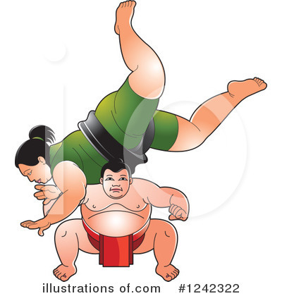Royalty-Free (RF) Sumo Wrestling Clipart Illustration by Lal Perera - Stock Sample #1242322