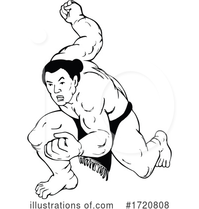 Royalty-Free (RF) Sumo Wrestling Clipart Illustration by patrimonio - Stock Sample #1720808