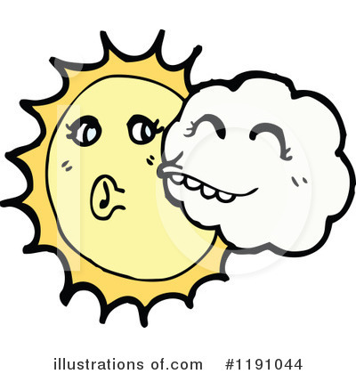 Royalty-Free (RF) Sun And Cloud Clipart Illustration by lineartestpilot - Stock Sample #1191044