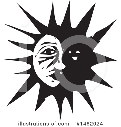 Royalty-Free (RF) Sun And Moon Clipart Illustration by xunantunich - Stock Sample #1462024