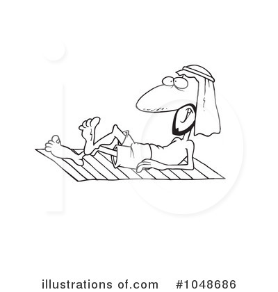 Sun Bathing Clipart #1048686 by toonaday