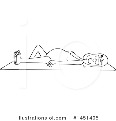 Royalty-Free (RF) Sun Bathing Clipart Illustration by djart - Stock Sample #1451405