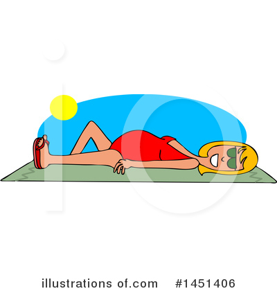 Royalty-Free (RF) Sun Bathing Clipart Illustration by djart - Stock Sample #1451406