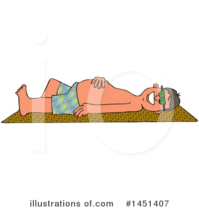 Royalty-Free (RF) Sun Bathing Clipart Illustration by djart - Stock Sample #1451407