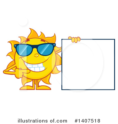 Royalty-Free (RF) Sun Character Clipart Illustration by Hit Toon - Stock Sample #1407518