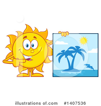 Royalty-Free (RF) Sun Character Clipart Illustration by Hit Toon - Stock Sample #1407536