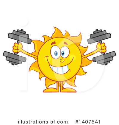 Royalty-Free (RF) Sun Character Clipart Illustration by Hit Toon - Stock Sample #1407541