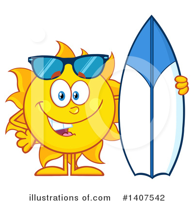 Sun Character Clipart #1407542 by Hit Toon