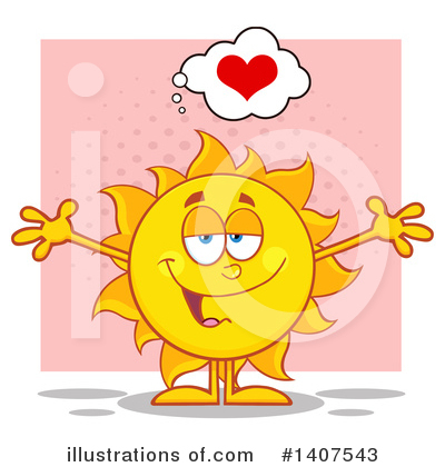 Royalty-Free (RF) Sun Character Clipart Illustration by Hit Toon - Stock Sample #1407543