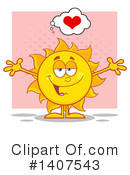 Sun Character Clipart #1407543 by Hit Toon