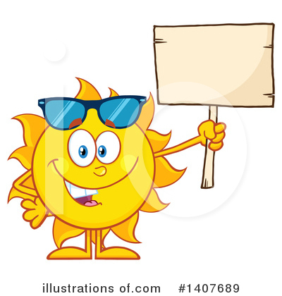 Royalty-Free (RF) Sun Character Clipart Illustration by Hit Toon - Stock Sample #1407689