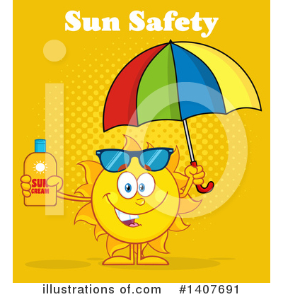 Royalty-Free (RF) Sun Character Clipart Illustration by Hit Toon - Stock Sample #1407691