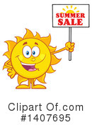 Sun Character Clipart #1407695 by Hit Toon