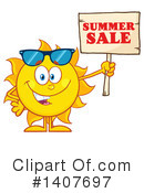 Sun Character Clipart #1407697 by Hit Toon