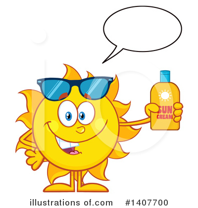 Royalty-Free (RF) Sun Character Clipart Illustration by Hit Toon - Stock Sample #1407700