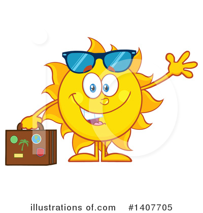 Royalty-Free (RF) Sun Character Clipart Illustration by Hit Toon - Stock Sample #1407705
