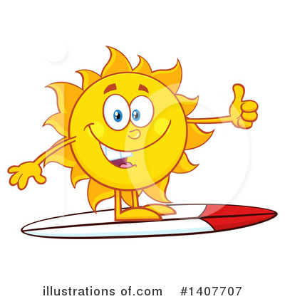 Royalty-Free (RF) Sun Character Clipart Illustration by Hit Toon - Stock Sample #1407707
