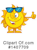Sun Character Clipart #1407709 by Hit Toon