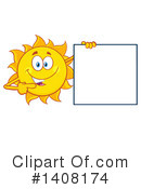 Sun Character Clipart #1408174 by Hit Toon