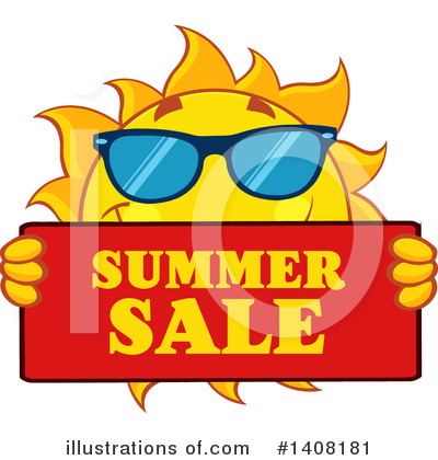 Royalty-Free (RF) Sun Character Clipart Illustration by Hit Toon - Stock Sample #1408181