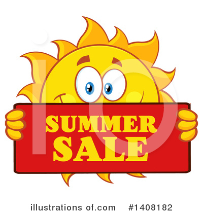 Royalty-Free (RF) Sun Character Clipart Illustration by Hit Toon - Stock Sample #1408182