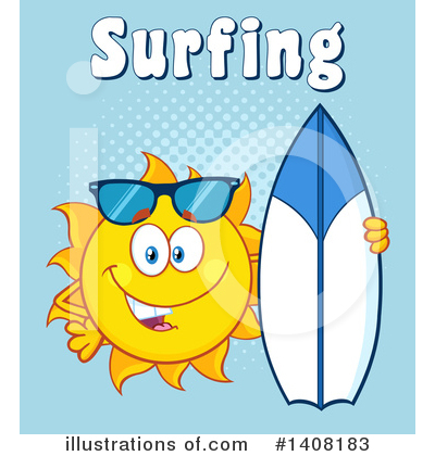 Royalty-Free (RF) Sun Character Clipart Illustration by Hit Toon - Stock Sample #1408183