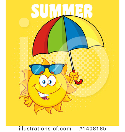 Royalty-Free (RF) Sun Character Clipart Illustration by Hit Toon - Stock Sample #1408185