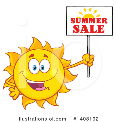Royalty-Free (RF) Sun Character Clipart Illustration by Hit Toon - Stock Sample #1408192