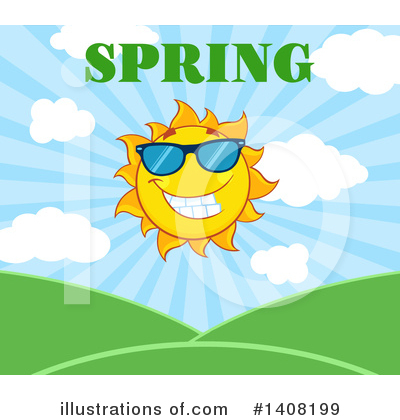 Royalty-Free (RF) Sun Character Clipart Illustration by Hit Toon - Stock Sample #1408199