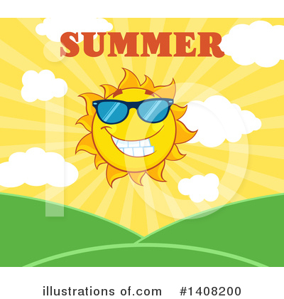 Royalty-Free (RF) Sun Character Clipart Illustration by Hit Toon - Stock Sample #1408200