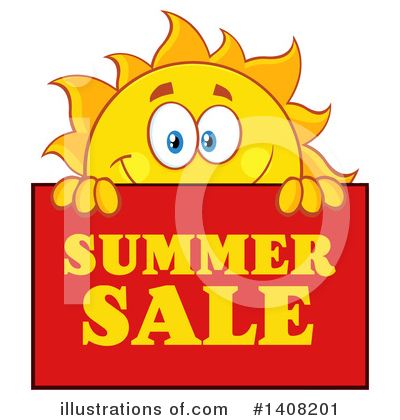 Royalty-Free (RF) Sun Character Clipart Illustration by Hit Toon - Stock Sample #1408201