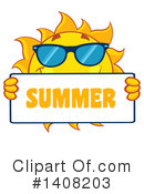 Sun Character Clipart #1408203 by Hit Toon
