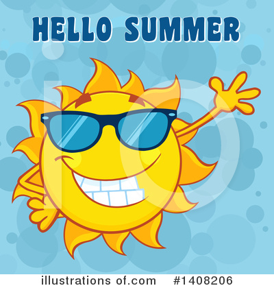 Royalty-Free (RF) Sun Character Clipart Illustration by Hit Toon - Stock Sample #1408206