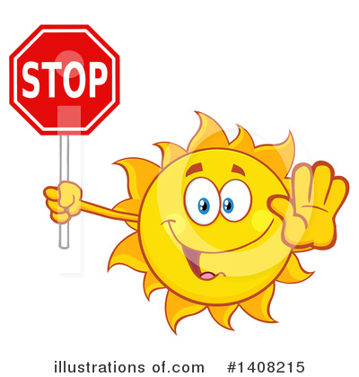 Royalty-Free (RF) Sun Character Clipart Illustration by Hit Toon - Stock Sample #1408215