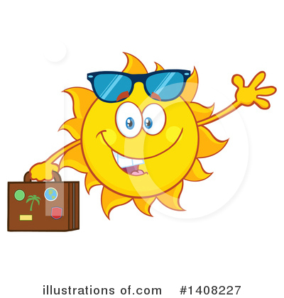 Royalty-Free (RF) Sun Character Clipart Illustration by Hit Toon - Stock Sample #1408227