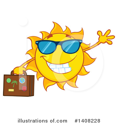 Royalty-Free (RF) Sun Character Clipart Illustration by Hit Toon - Stock Sample #1408228