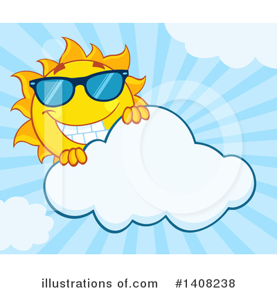 Royalty-Free (RF) Sun Character Clipart Illustration by Hit Toon - Stock Sample #1408238
