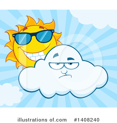 Royalty-Free (RF) Sun Character Clipart Illustration by Hit Toon - Stock Sample #1408240