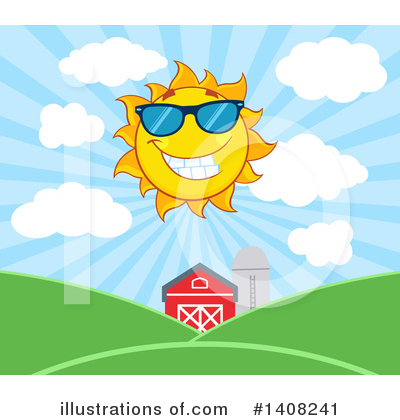 Royalty-Free (RF) Sun Character Clipart Illustration by Hit Toon - Stock Sample #1408241
